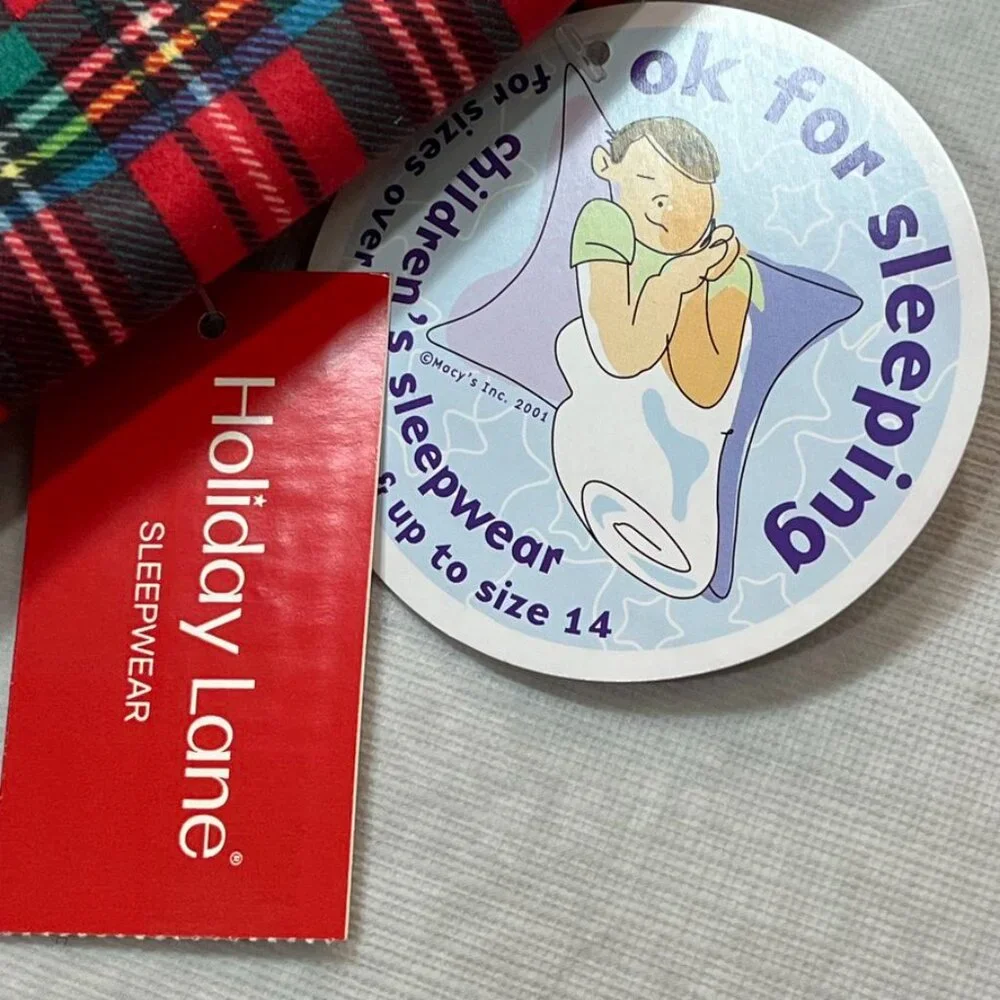 NEW Holiday Lane Kids Pajama Set 8 Brinkley Plaid Flannel